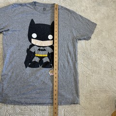 DC Comics Originals T-Shirt Mens Medium Gray Batman Funko Pop Graphic Tee Top