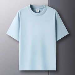 Men T Shirt 100% Cotton Short Sleeve Round Neck Breathable Half Sleeve Casual