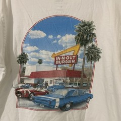 In n Out Burger LV Las Vegas Men’s Shirt Large White Classic Car