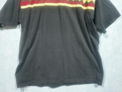 Fashion Gear Shirt Mens XL Black Geometric Pleated Crew Neck Cotton Jersey