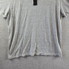 The Men’s Store at Bloomingdale’s Striped Linen Tee XL Dark Slate Pullover S/S