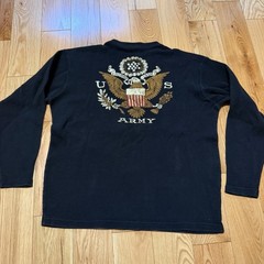 US Army Waffle Knit Thermal Henley Large Black By Brothers In Arms Outfitters