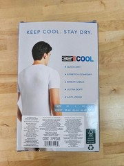 L / LARGE WHITE – 3 PACK – 32 Degrees Cool Men’s Short Sleeve T-Shirts Crew Neck