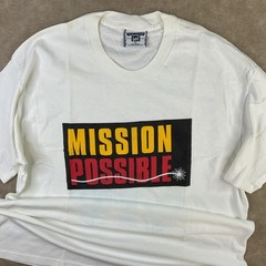 Vintage Mission Possible T-Shirt Men Sz XL Lee 90s Graphic Tee Short Sleeve USA