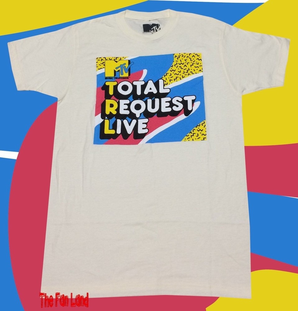New MTV TRL Total Request Live 1998 Logo Mens Vintage Classic T-Shirt
