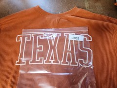 Pressbox Texas Longhorns Thermal Shirt Men’s Large Burnt Orange Waffle Knit