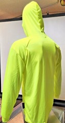 Hi Vis Long Sleeve Safety Shirt W/ Hoodie, Quick Dry Polyester Birdeye mesh