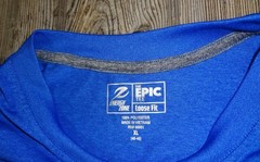 Epic Energy Zone Men’s Blue Polyester Short Slv Loose Fit T-Shirt Sz XL46-48