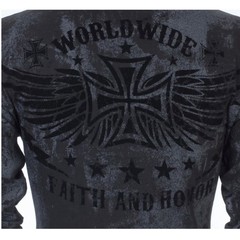 Archaic Affliction Men’s Men’s Thermal shirt BLACK TIDE Black Biker S-3XL