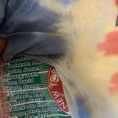 Y2K 2008New York Giants NFL Tie Dye All Over Double Sided T-shirt Red Blue Sz L