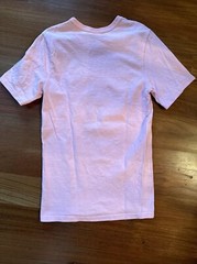 Champion Shirt Adult Teen Boy X-Small XS Pink Logo Short Sleeve Cotton Mens EUC