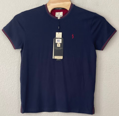 NWT SCOTT JAMES ENGLAND Ringer T-Shirt Embroidered Logo Stripe Accents Men’s L