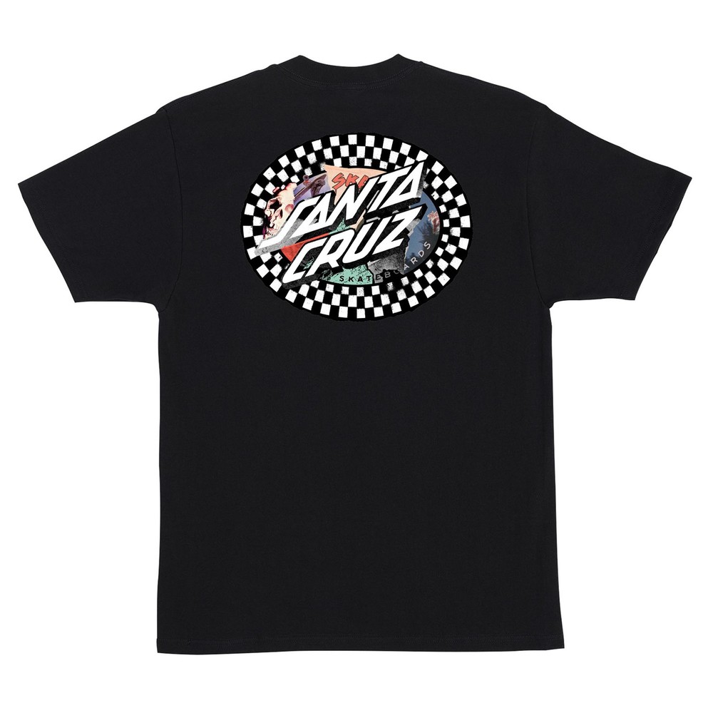 Santa Cruz Skateboards Shirt Collage Oval Dot Black