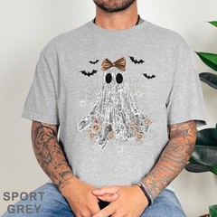 Halloween Lace Ghost Shirt, Cute Floral Ghost Shirt, Spooky Fall Floral, 203651