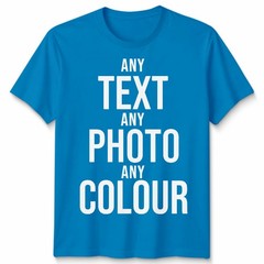 Custom Print Personalised Unisex Tshirt Customise Text Or Photo