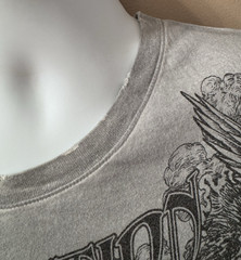 AFFLICTION Live Fast Y2K Gray & Black “Victory” T-Shirt Men’s Sz 3XL Distressed