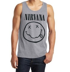 Nirvana Smile Rock Band Black Tank Top Men’s Sizes