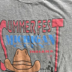 Vintage Summer Fest Michigan City Shirt Mens 2XL Jerzees Hoe Down Indiana 90s
