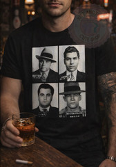 Mafia Icon Mugshot T-Shirt ✩ Al Capone, Lucky Luciano, Whitey Bulger, John Gotti