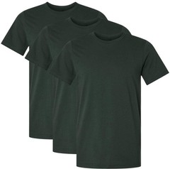 Solid Color Military Style T-Shirts 100% Cotton Ring Spun Short Sleeve Tee 3Pack