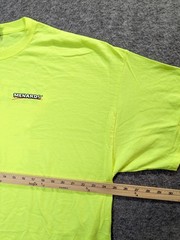 Menards Rheem Hi-Vis Neon Yellow T-Shirt 2XL Jerzees Dri-Power Active Eagle Logo