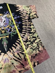Vintage 1994 Liquid Blue Ian Bohorquez Goat Skull/Snake Tie Dye Shirt Size XL