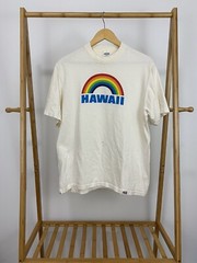 VTG 70s Crazy Shirts Hawaii Rainbow Souvenir Surf Beach T-Shirt Size L