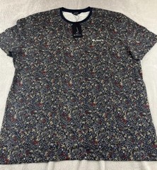 Ben Sherman mens blue Short Sleeve floral tshirt size XXL