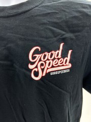 GoodSpeed Black T-Shirt w/ Red & White Logo (Style 100)