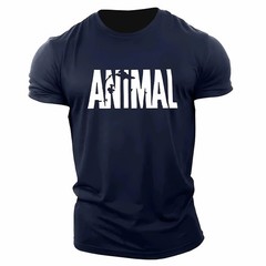 Men Muscle Gym T-Shirts Short Sleeve Workout Athletic Bodybuilding Animal Tee