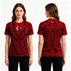 Turkish Flag Football T-Shirt 2026 Polyester Breathable Quick Dry