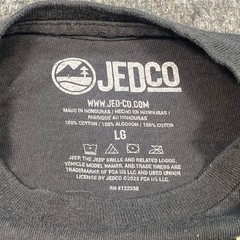 Jeep TShirt Sz L Mens Black American Flag Off Road Wrangler Graphic Jedco Tee