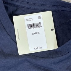 Calvin Klein Jeans Short Sleeve T-Shirt Classic Crewneck Style Size Large Blue