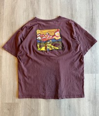 Vintage 90s Patagonia T-shirt Beneficial T XL Burgundy Gorpcore Organic Cottton