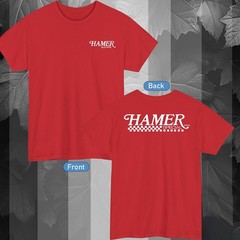 Hamer Guitar Logo Active T-Shirt Color Black/Red/Navy/Blue/White/Grey S-5XL