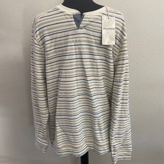 Tommy Bahama Mens Small Horizon Beach Stripe Abaco Shirt Coconut NEW Henley