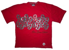 Vintage Y2K 999 Gino Green Global T Shirt Embellished Rhinestone Beaded Mens L