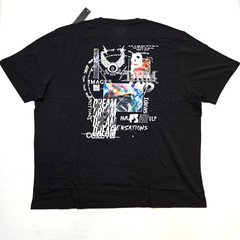Dreamland Men’s Big & Tall T-Shirt Black Classic Multi Color Design Graphic 6XL