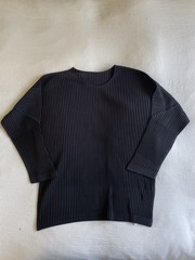 Issey Miyake Homme Plisse Black pleated Long sleeve Shirt
