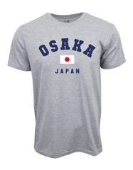 OSAKA JAPAN GRAPHIC T-SHIRT GRAY HEATHER