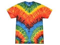 Multi-Color Rainbow New Tie Dye T-Shirts, Kids and Adult S to 5XL, Cotton 100%