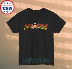 Flash Gordon Movie TV Show Men’s Black Size S-5XL