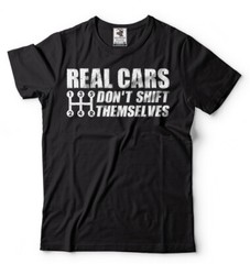 Manual Shift Drive T-shirt Car Lover T-shirt Mens Funny T-shirt Stick Shift Tee