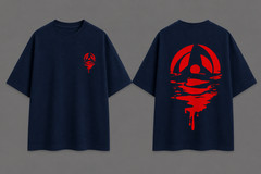 Men’s Oversized Graphic Tee Japanese Anime Style Streetwear Heavy Cotton T-Shirt
