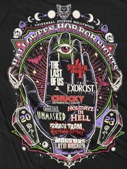 Universal Studios Hollywood Halloween Horror Nights T Shirt Blacklight HHN 2023