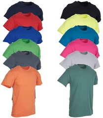SOCKS’NBULK 12 Pk Mix Colors Mens Cotton Crew Neck T-Shirts Bulk Short Sleeve