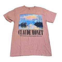 Claude Monet Art Shirt Men’s Medium T-Shirt Pink NWOT Tee Painting Outdoor
