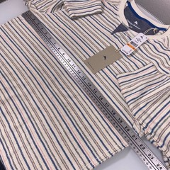 Tommy Bahama Mens Small Horizon Beach Stripe Abaco Shirt Coconut NEW Henley