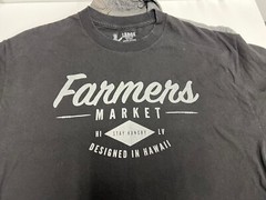 FMHI Farmers Market Stay Hungry Hawaii HI LV Black T Shirt Akua – Large L