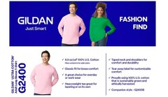 Gildan Ultra Cotton Long Sleeve T-Shirt Style G2400, Dark Heather (6 Pack)- 2XL